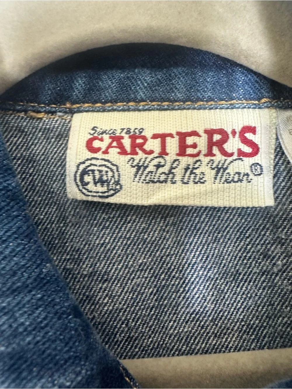 Vintage Carter’s Watch the Wear Denim Dress Girls 6X - EUC